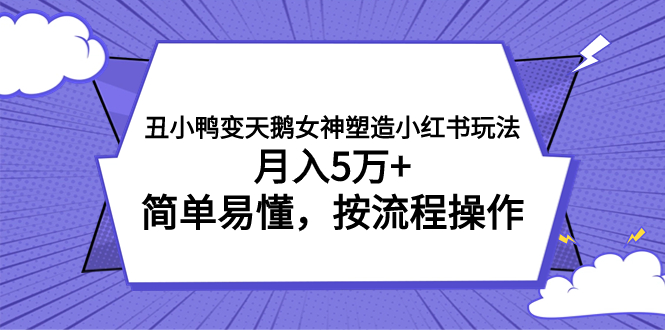 丑小鸭变天鹅女神塑造小红书玩法，月入5万+，简单易懂，按流程操作-泡泡网赚