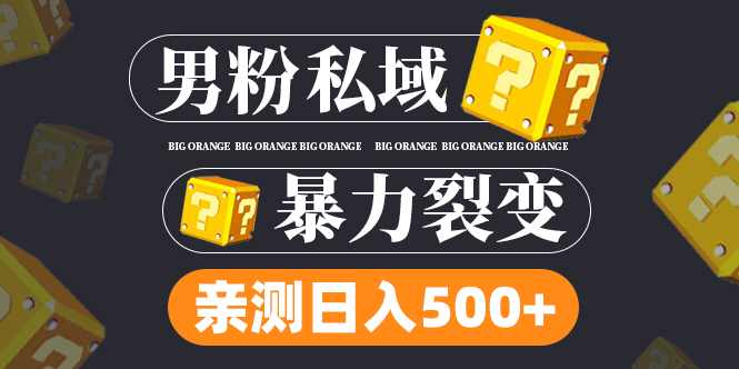 男粉私域项目：亲测男粉裂变日入500+（视频教程）-泡泡网赚