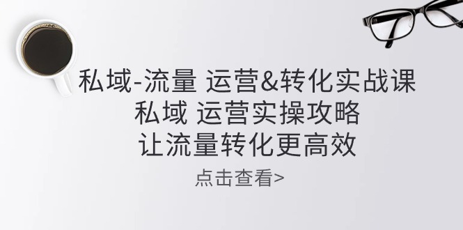 私域流量运营&转化实操课：私域运营实操攻略，让流量转化更高效-泡泡网赚