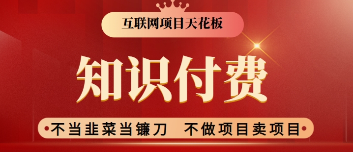 2024互联网项目天花板，新手小白也可以通过知识付费月入10W，实现财富自由-泡泡网赚