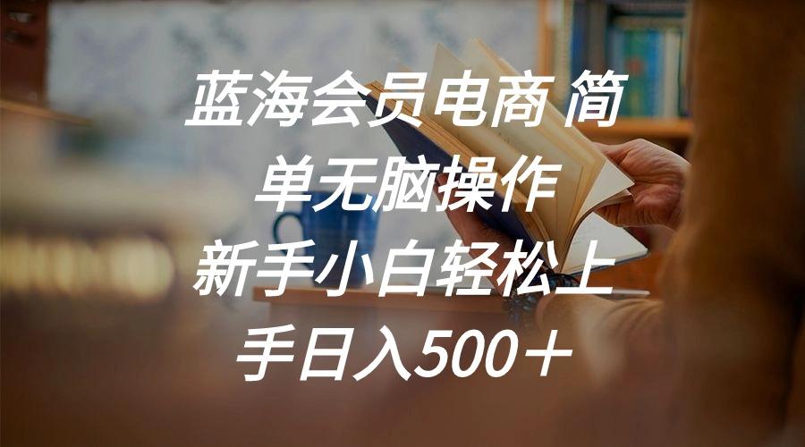 蓝海会员电商 简单无脑操作 新手小白轻松上手日入500＋-泡泡网赚