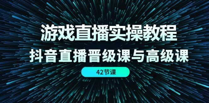 游戏直播实操教程，抖音直播晋级课与高级课(42节-泡泡网赚