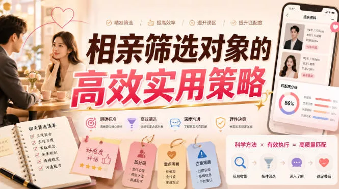 付费文章:相亲筛选对象的高效实用策略 付费文章:相亲筛选对象的高效实用策略