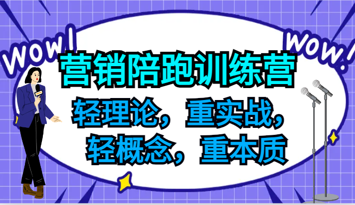 营销陪跑训练营，轻理论，重实战，轻概念，重本质，适合中小企业和初创企业的老板-泡泡网赚