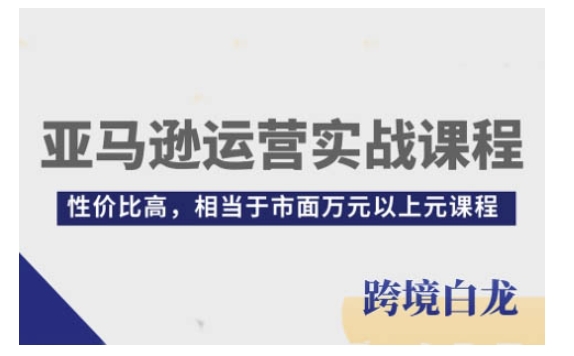 亚马逊运营实战课程，亚马逊从入门到精通，性价比高，相当于市面万元以上元课程-泡泡网赚