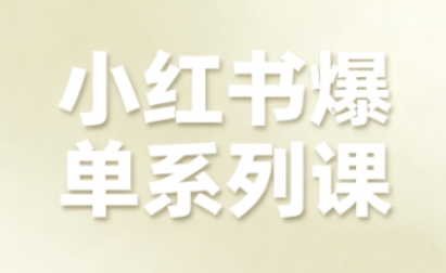 小红书爆单系列课，聚焦小红书电商全链路增长-泡泡网赚