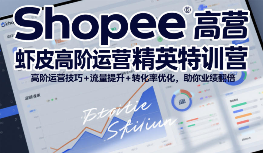 Shopee虾皮高阶运营精英特训营，高阶运营技巧+流量提升+转化率优化，助你业绩翻倍-泡泡网赚
