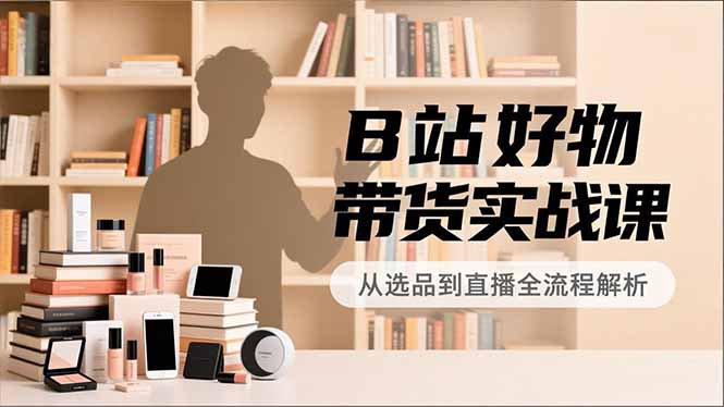 B站好物带货实战课，账号定位、选品拍摄、运营变现，全流程教学，实现UP主月入过万-泡泡网赚