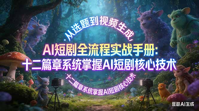 AI 短剧全流程实战手册：从选题到视频生成，十二篇章系统掌握 AI 短剧核心技术-泡泡网赚