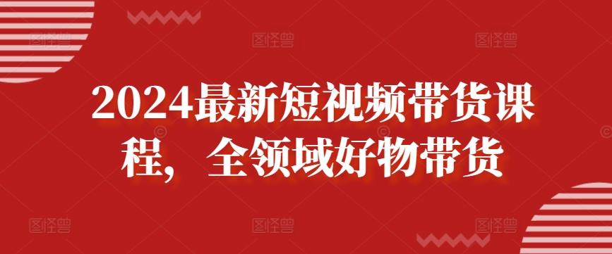 2024最新短视频带货课程，全领域好物带货-泡泡网赚