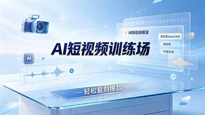 老陈AI短视频训练场：AI短视频框架+换背景SwitchXAI+首尾帧+声音生成，轻松复刻爆款-泡泡网赚