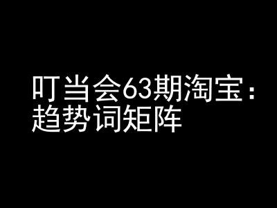《淘宝天猫打爆班》原创高阶技术第63期，趋势词矩阵技术和玩法-泡泡网赚