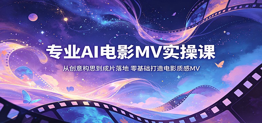 专业AI电影MV实操课:从创意构思到成片落地,零基础打造电影质感MV-泡泡网赚