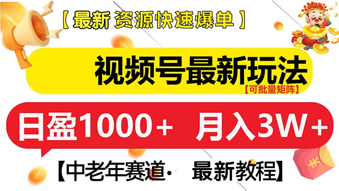 视频号最新玩法 中老年赛道 月入3W+-泡泡网赚