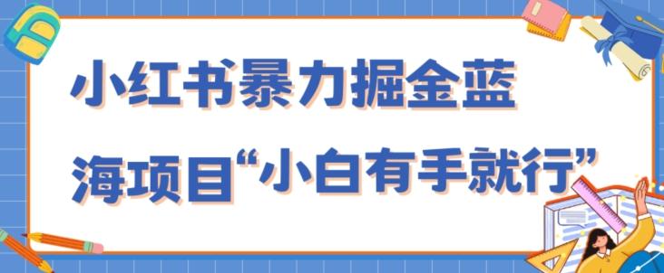 小红书暴力掘金蓝海项目，轻松日入1000+、小白有手就行（附新引流方法，不违规）-泡泡网赚
