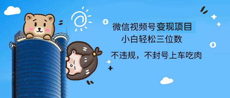2024最新微信视频号变现项目，小白轻松月入四位数-泡泡网赚