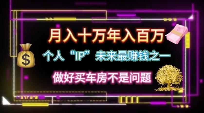 个人“ip”月入10w，年入100w-泡泡网赚