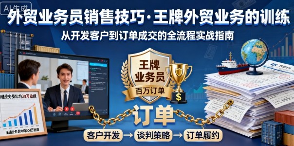 外贸业务员销售技巧，王牌外贸业务的训练-泡泡网赚