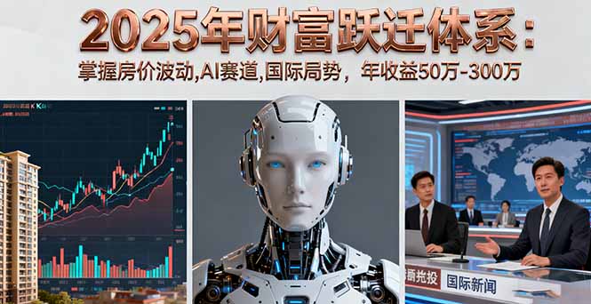 2025年财富跃迁体系：掌握房价波动,AI赛道,国际局势，年收益50万-300万-泡泡网赚
