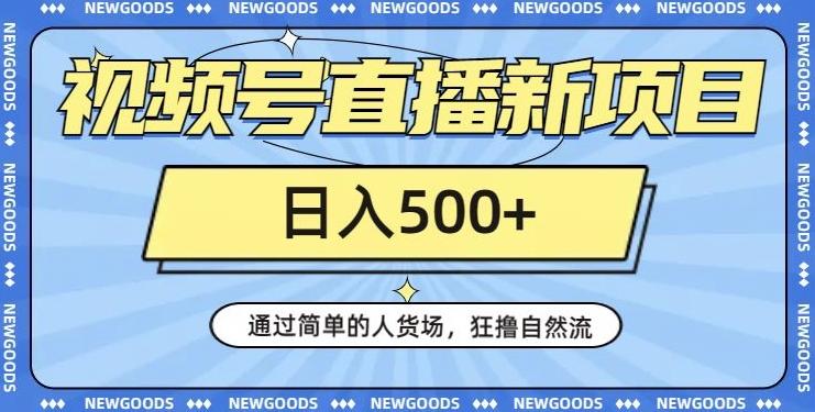 视频号直播新项目，通过简单的人货场，狂撸自然流，日入500+【260G资料】-泡泡网赚