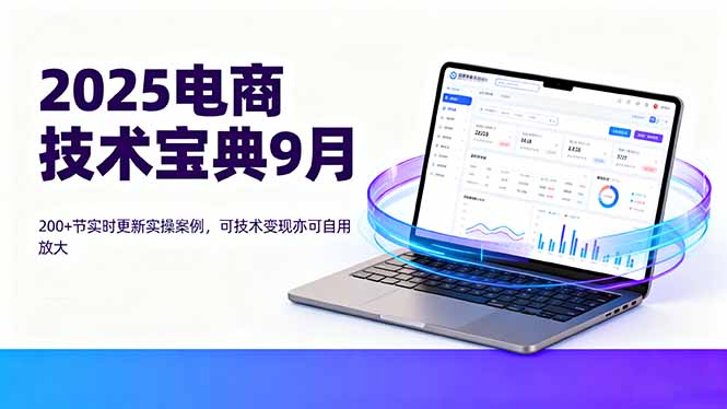 2025电商技术宝典9月：200+节实时更新实操案例，可技术变现亦可自用放大-泡泡网赚