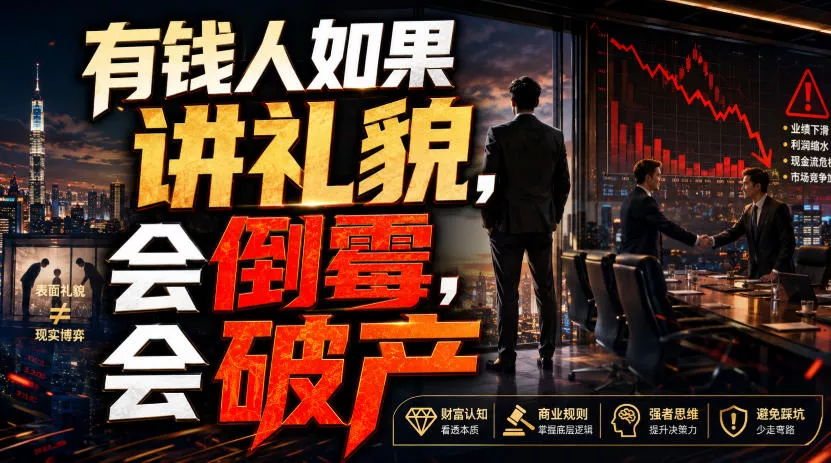 付费文章：有钱人如果讲礼貌，会倒霉，会破产-泡泡网赚