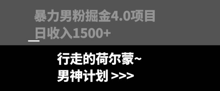 暴力男粉掘金4.0项目不违规不封号无脑复制单人操作日入1000+-泡泡网赚