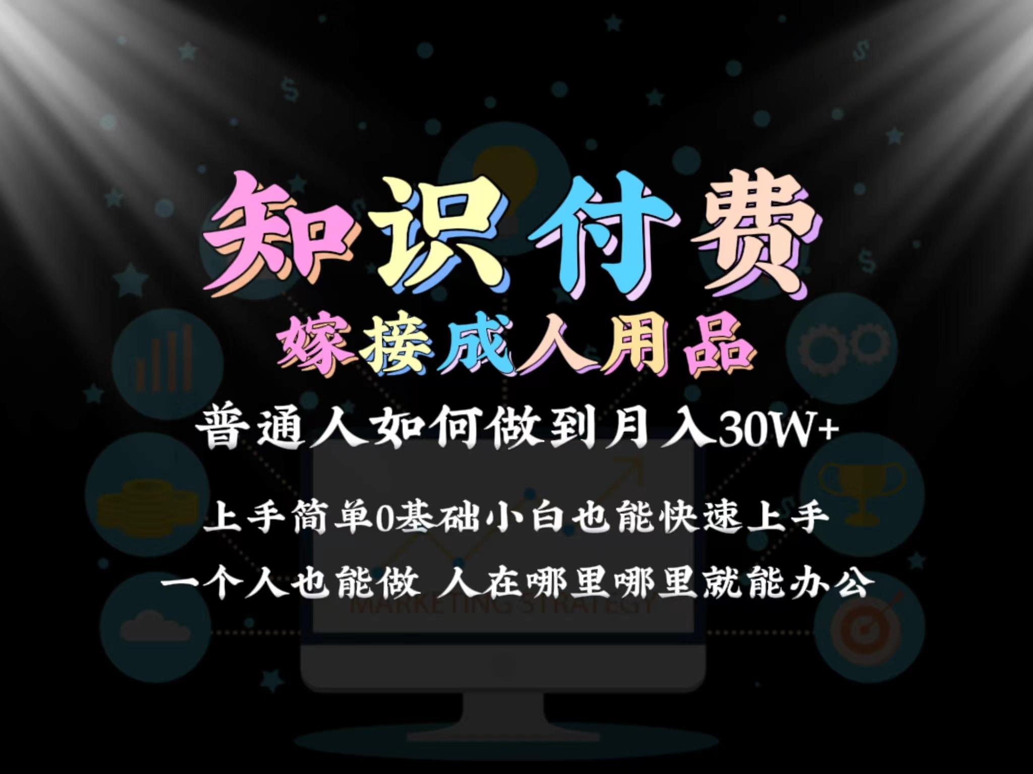 2024普通人做知识付费结合成人用品如何实现单月变现30w 保姆教学1.0-泡泡网赚