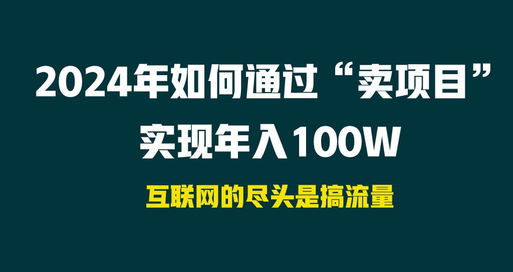 2024年如何通过“卖项目”实现年入100W-泡泡网赚