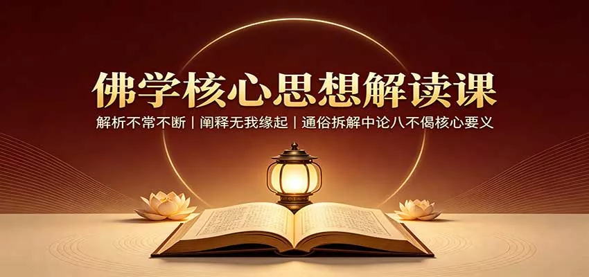 佛学核心思想解读课：解析不常不断，阐释无我缘起，通俗拆解中论八不偈核心要义-泡泡网赚