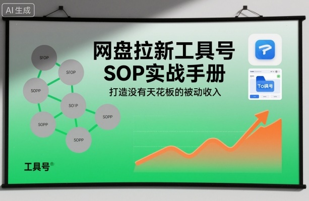 网盘拉新工具号SOP实战手册，打造没有天花板的被动收入-泡泡网赚