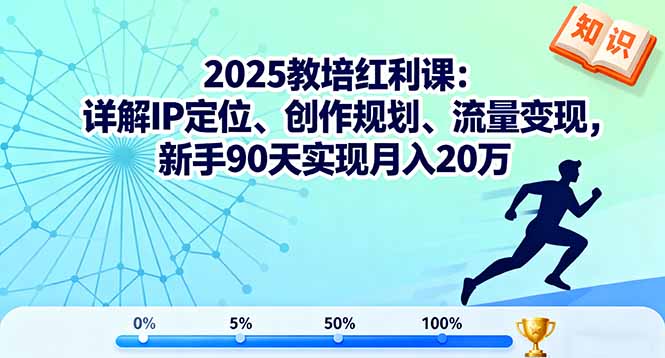 2025教培红利课：详解IP定位、创作规划、流量变现，新手90天实现月入20万-泡泡网赚