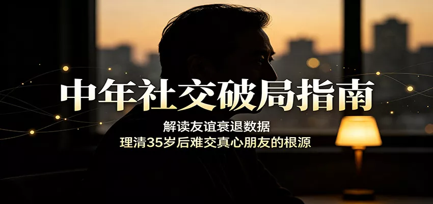 中年社交破局指南：解读友谊衰退数据，理清35岁后难交真心朋友的根源-泡泡网赚