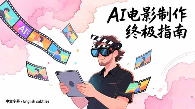 AI电影制作终极指南：从创意到成片，系统掌握智能影视全流程实战课(中英字幕