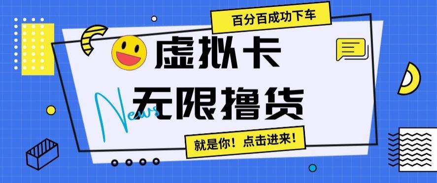 虚拟卡无限撸货，百分百成功下车【仅揭秘】-泡泡网赚