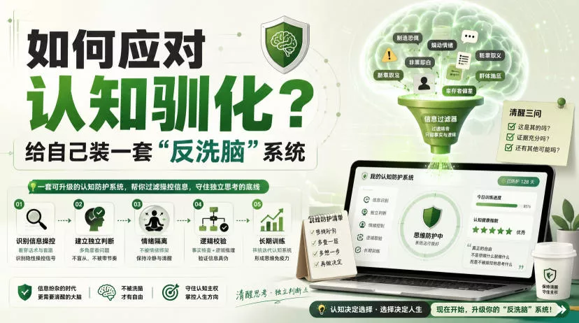 付费文章：如何应对认知驯化？给自己装一套“反洗脑”系统-泡泡网赚