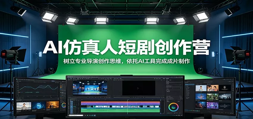 AI仿真人短剧创作营：树立专业导演创作思维，依托AI工具完成成片制作-泡泡网赚