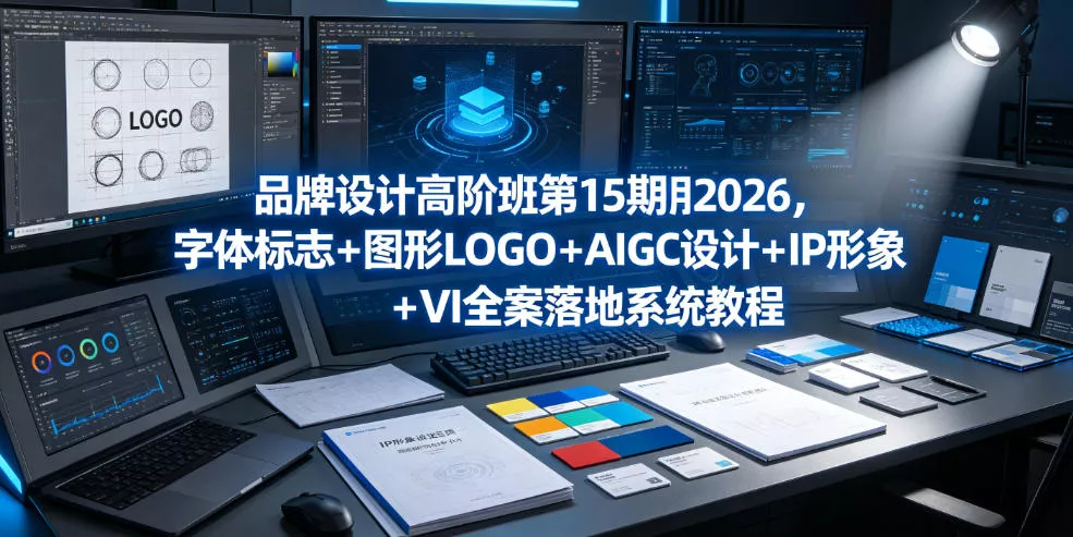 品牌设计高阶班第15期2026，字体标志＋图形LOGO＋AIGC设计＋IP形象＋VI全案落地系统教程-泡泡网赚