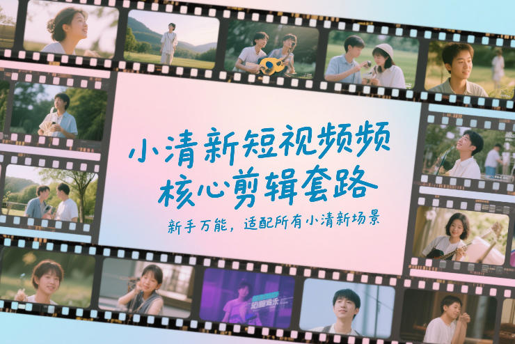 小清新短视频核心剪辑套路，新手万能，适配所有小清新场景-泡泡网赚