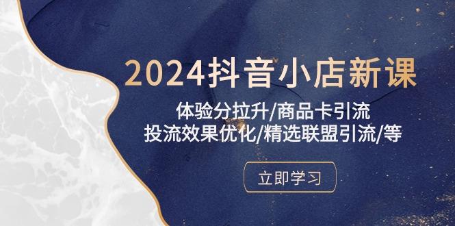 2024抖音小店新课，体验分拉升/商品卡引流/投流效果优化/精选联盟引流/等-泡泡网赚