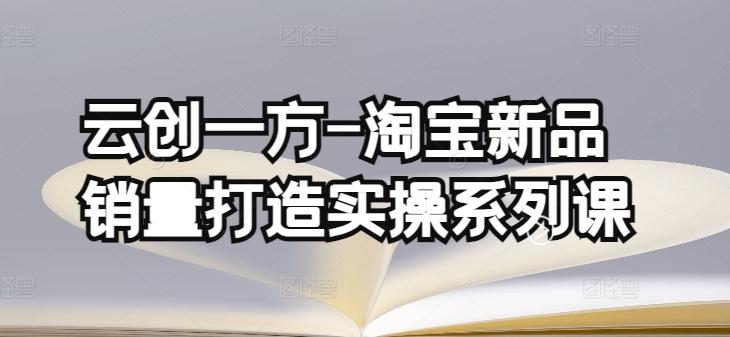 云创一方-淘宝新品销量打造实操系列课，基础销量打造(4课程)+补单渠道分析(4课程)-泡泡网赚