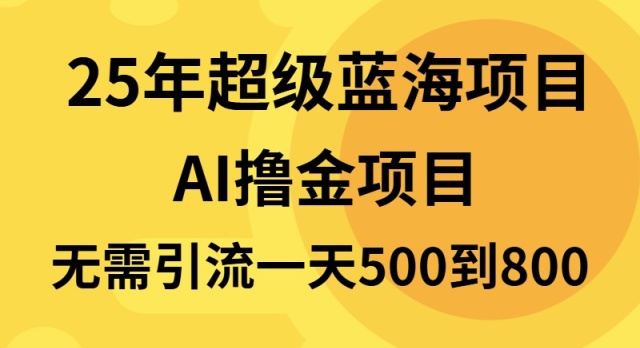 25年超级蓝海项目一天800+，半搬砖项目，不需要引流-泡泡网赚
