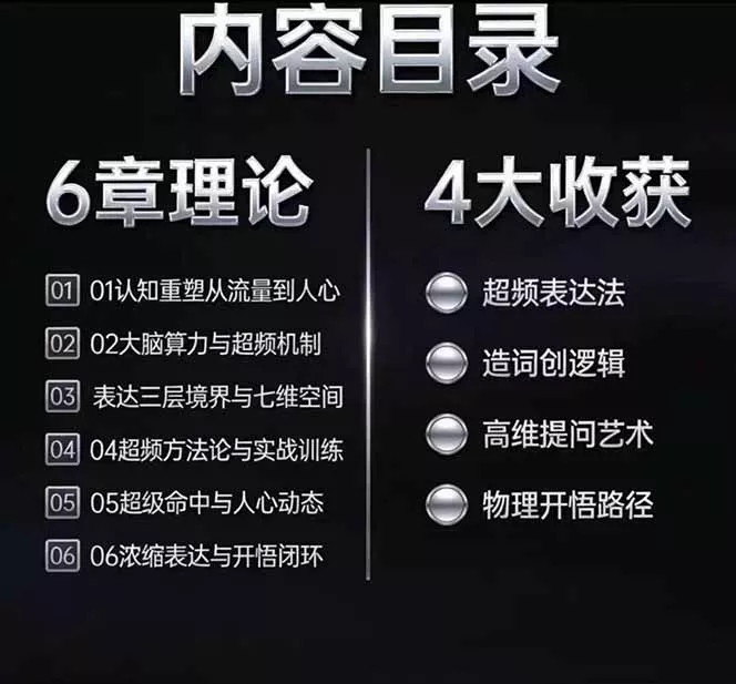 马大个高维表达全套实战课，跳出普通口才教学，大脑超频训练打造原创思想IP体系-泡泡网赚