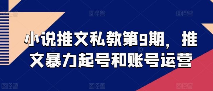 小说推文私教第9期，推文暴力起号和账号运营-泡泡网赚