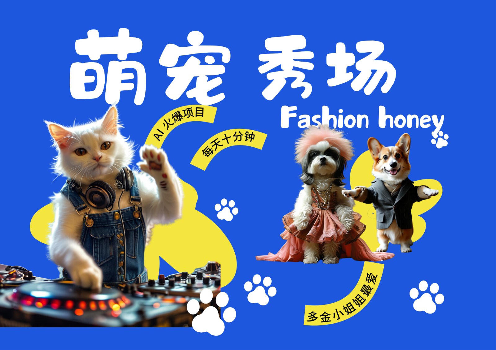酷飒动物跳舞走秀 时尚喵FASHION汪 多金小姐姐最爱的 轻松月入破W-泡泡网赚