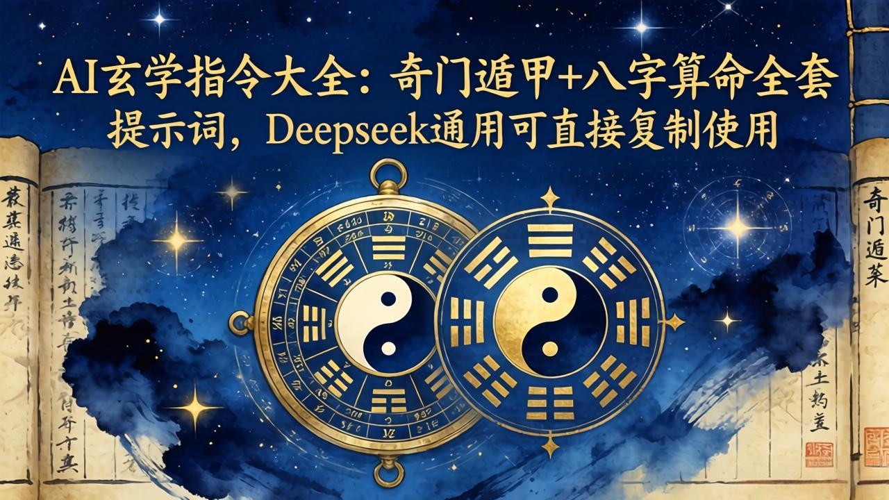 AI玄学指令大全：奇门遁甲+八字算命全套提示词，Deepseek通用可直接复制使用-泡泡网赚
