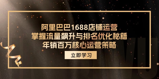 阿里巴巴1688店铺运营，掌握流量飙升与排名优化秘籍 年销百万核心运营策略-泡泡网赚