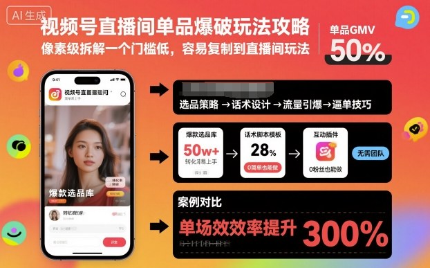 视频号直播间单品爆破玩法攻略，像素级拆解一个门槛低，容易复制到直播间玩法-泡泡网赚