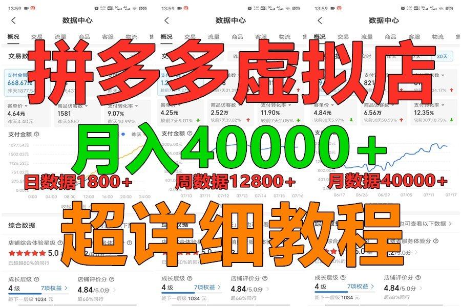 拼多多虚拟电商训练营月入40000+，全网最详细，你做你也行，暴利稳定长久-泡泡网赚