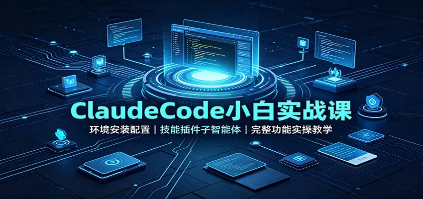 ClaudeCode小白实战课：环境安装配置，技能插件子智能体，完整功能实操教学-泡泡网赚
